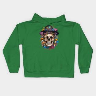 shroomy skull IV Kids Hoodie